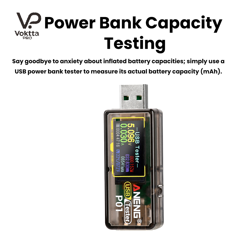 Usb Ammeter Tester - Testador Digital USB P01 com Display,