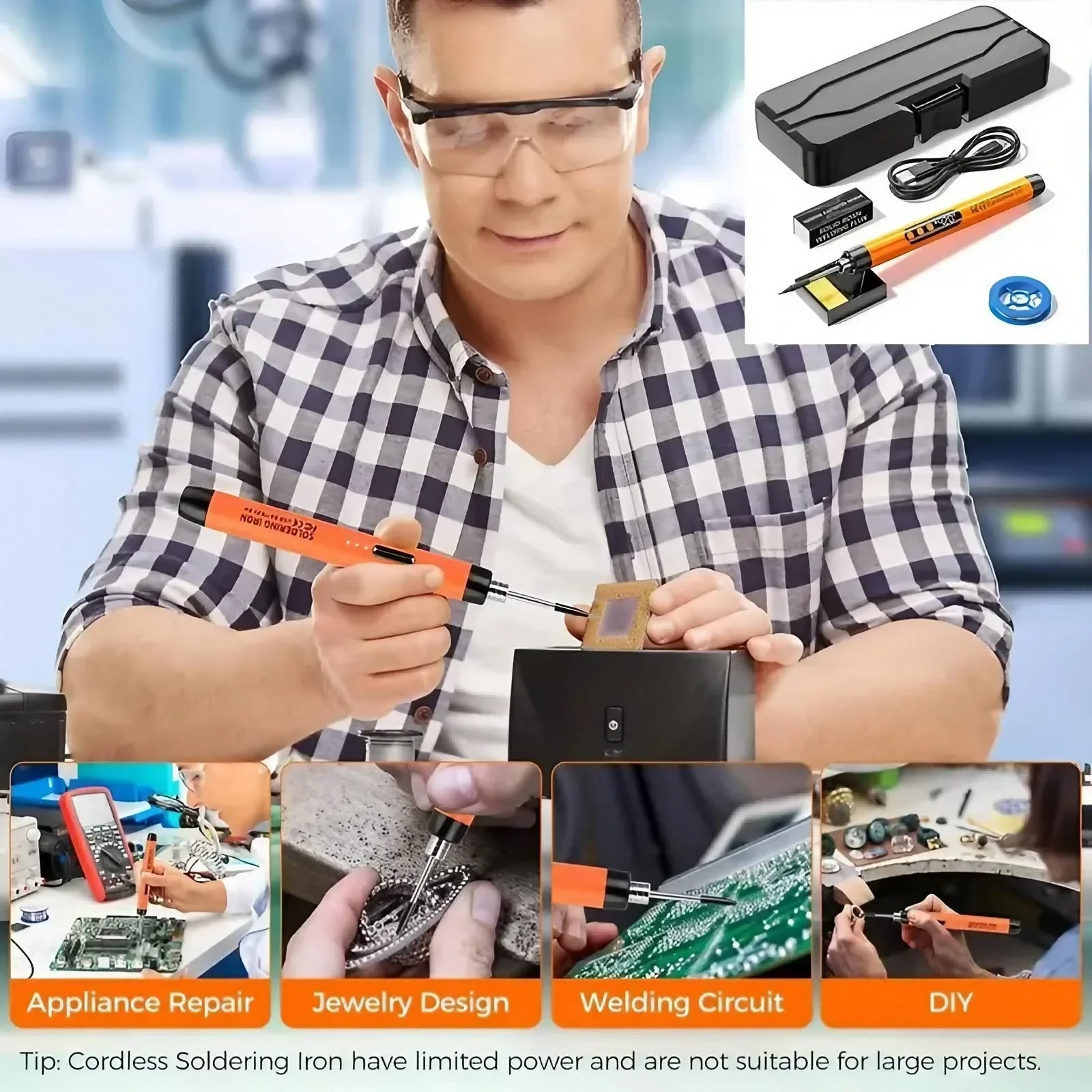 Ferro de Solda Mini Recarregáv - Electronic Repair Tutorial avaliação e preço
