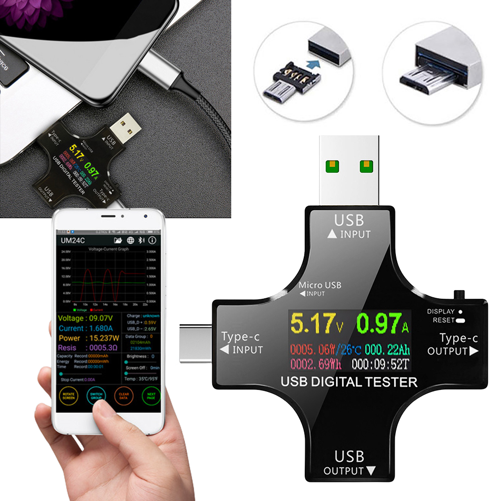 Testador usb tipo-c pd, voltím - Usb Ammeter Tester avaliação e preço