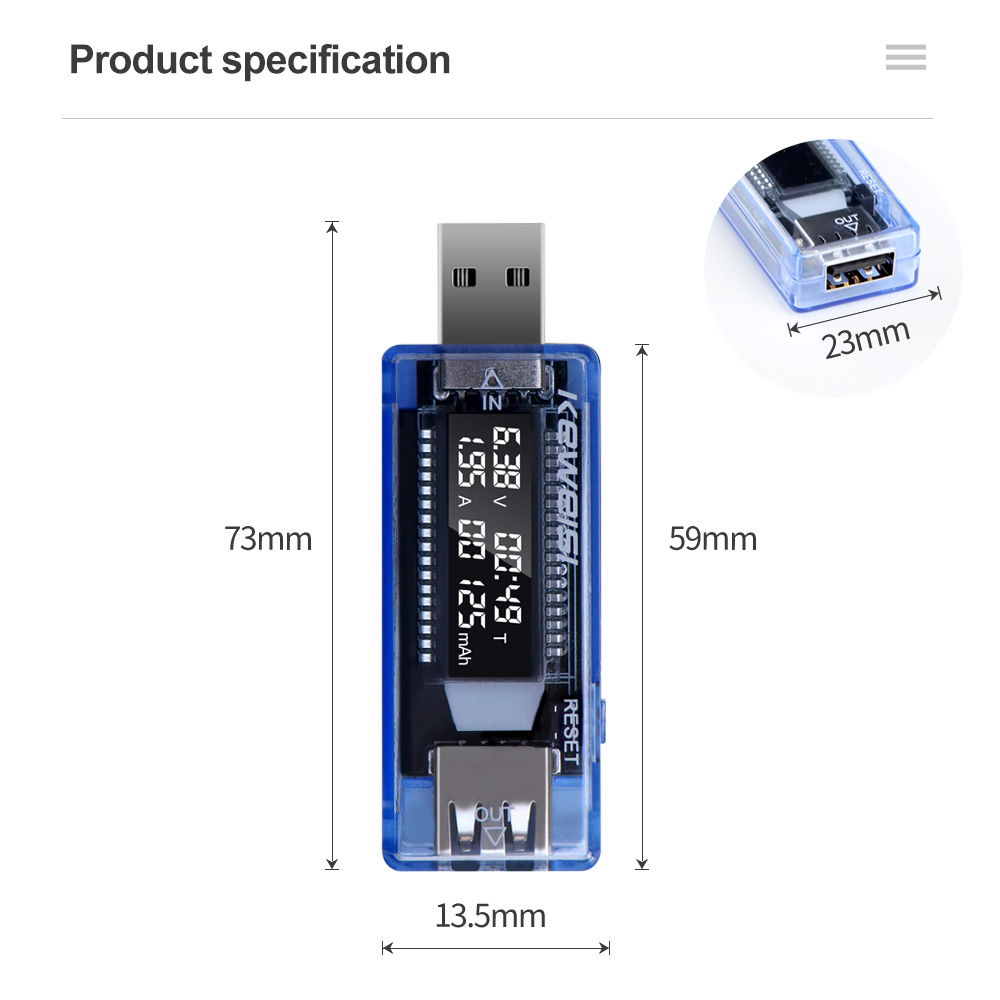 8 in1 qc2.0 3.0 4-30v potência - Usb Ammeter Tester avaliação e preço